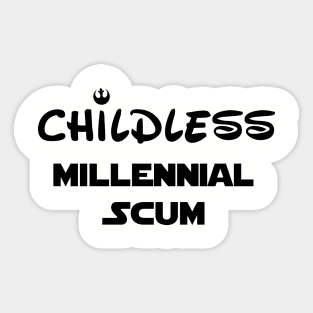 Childless Millennial Scum Sticker